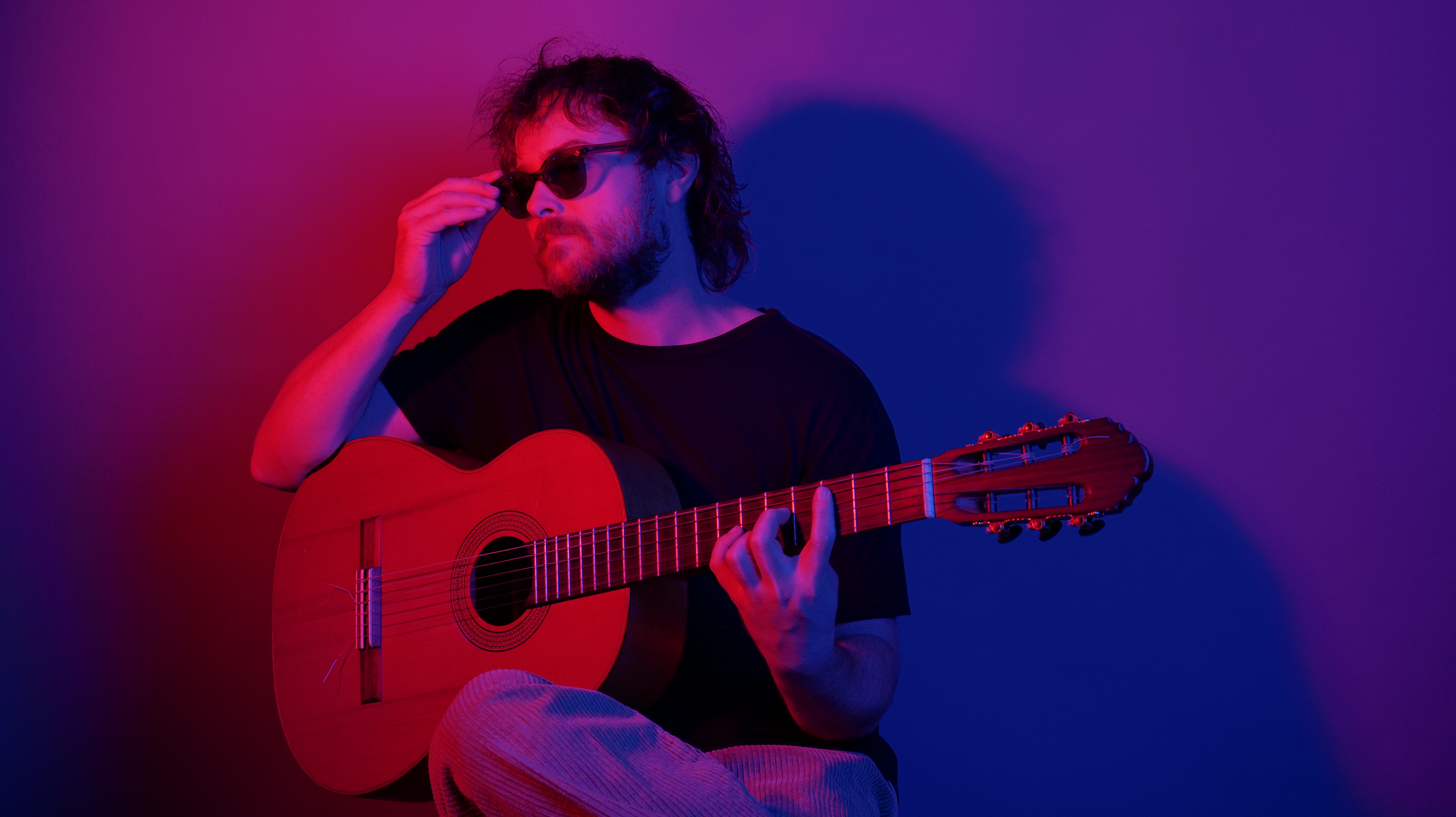 Simon Keyser-Petty with classical guitar